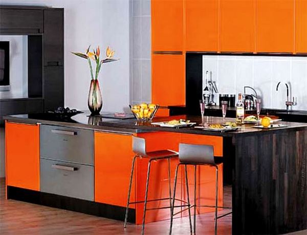 turuncu renkli ev dekorasyon