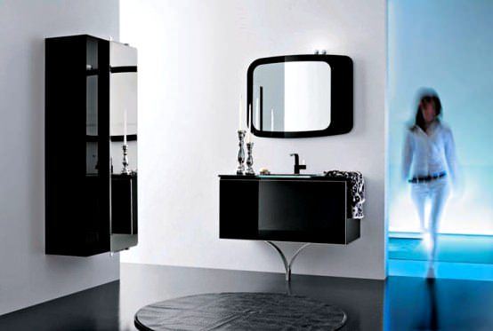 siyah banyo lavabo modelleri