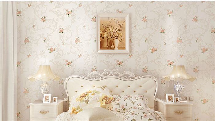 yatak odası desenli duvar kağıt