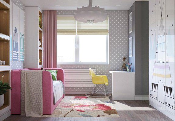 Dekoratif Pembe Renkli Tasarımlı Odalar