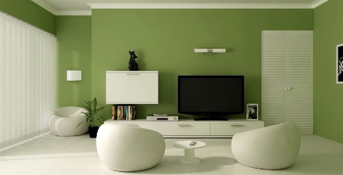 Yeşil Renkli Oturma Odası Dekorasyon Fikirleri