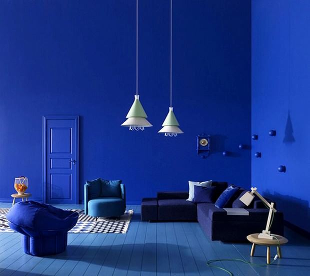 Mavi renklerle oda renkleri