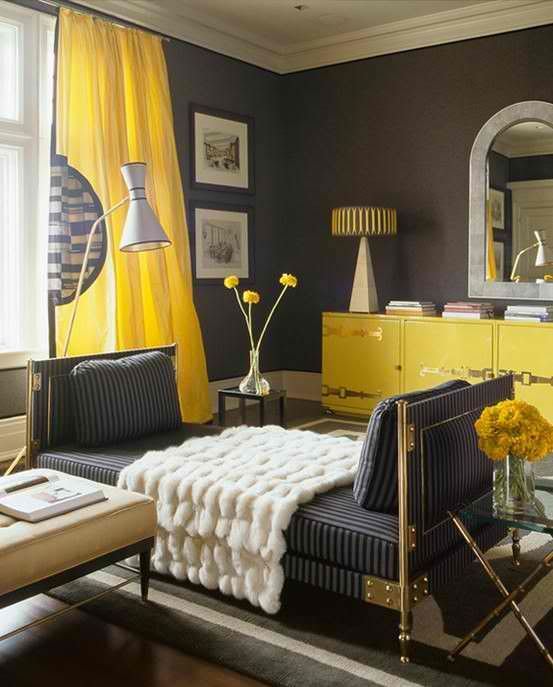 Sarı Renk Yatak Odası Dekorasyon Fikirleri