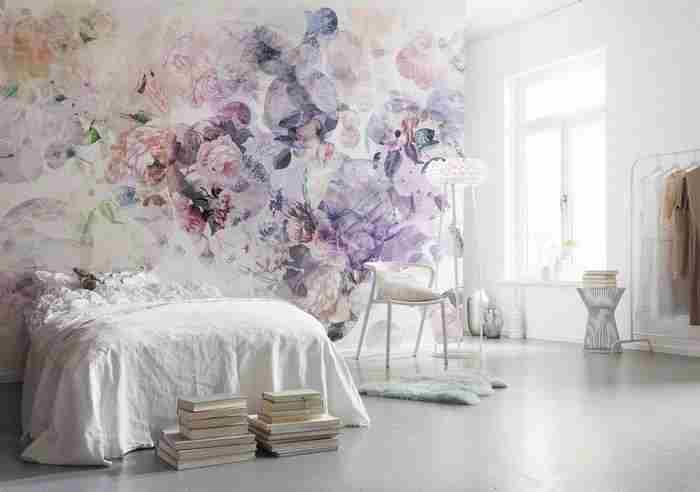 Yatak odası dekorasyon ve duvar kağıdı tasarımları