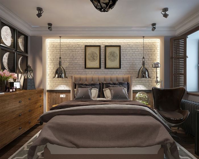 Loft Tarzı Yatak Odası Dekorasyon