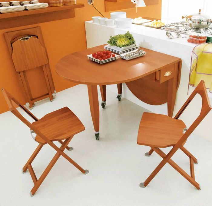 Katlanır Mutfak cilalı Sandalye Modelleri