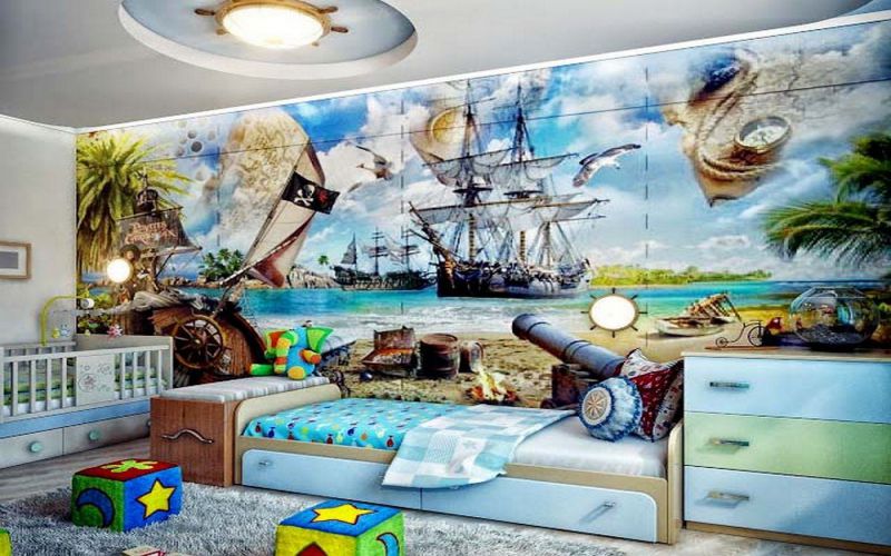 Çocuk Odası korsan Resimli Duvar Kağıt