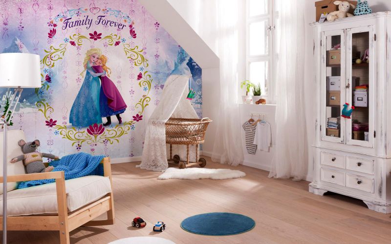 kız Çocuk Odası Resimli Duvar Kağıt