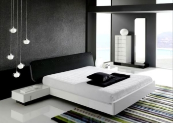 beyaz siyah yatak odası
